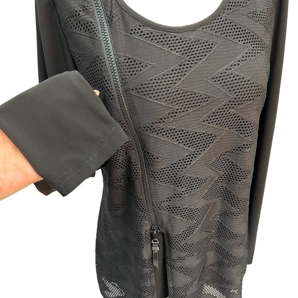 JOSEPH Ribkoff Black Long Sleeve Asymmetric Top Size 8 - Picture 5 of 10